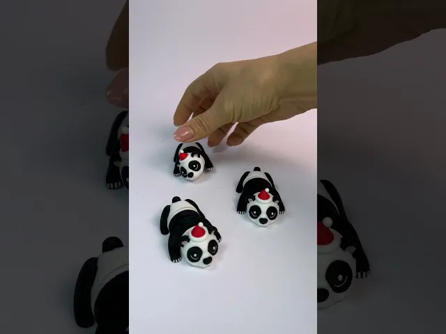 Cute Flexi Panda Santa Hat (Toy, Keychain & Magnet) video thumbnail