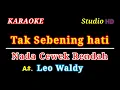 TAK SEBENING HATI // KARAOKE NADA CEWEK RENDAH // Leo waldy