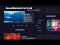How to Make Website with Scroll Reveal Effects Reveal Elements On Scroll - HTML CSS Javascript