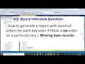 SQL How to generate missing date records How to create Reports showing data for each day