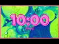 10 Minute TIMER With Cozy Relaxing Music CALM-CLASSROOM-PAINT