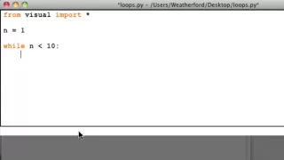 VPython Instructional s 3 Beginning Loops