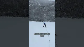 How We Safely Cross Thin Ice on Skis ❄️ #Backcountry #shorts