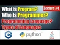 What is Program Programming Language Basics of Programming Lecture