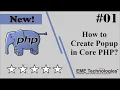 How to Create Popup in Core php