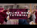 Online Menu Tutorial