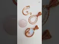 Wire wrap cabochon stones beach themed pendants for summer
