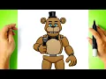 How to DRAW FREDDY FAZBEAR - Five Nights at Freddy s