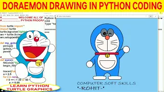 DORAEMON DRAWING IN PYTHON PROGRAMMING PYTHON TURTLE GRAPHICS LEARN PYTHON PROGRAMMING