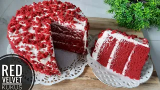 RED VELVET CAKE KUKUS 4 TELUR SUPER LEMBUT DAN ENAK