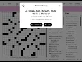 The Washington Post LA Times Crossword 2025