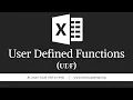 Excel VBA - User Defined Functions UDF Hindi Beginner
