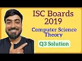 ISC Class 12 Computer Science Boards Theory 2019 Q3 Solution - Recursion in Java