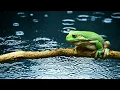Suara Kodok-kodok bernyanyi saat hujan turun