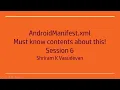 6 What is AndroidManifest XML
