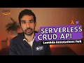 SERVERLESS CRUD API Lambda Annotations Framework NET ON AWS Serverless Amazon