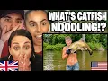 British Family Reacts to Catfish Noodling in America This is INSANE