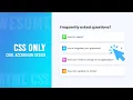 Simple Accordion Web Page Design using Html CSS How to Create an FAQ Page