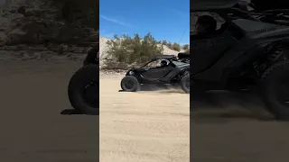 Good time driving in the desert today!  Two Can-Ams. Sweet!