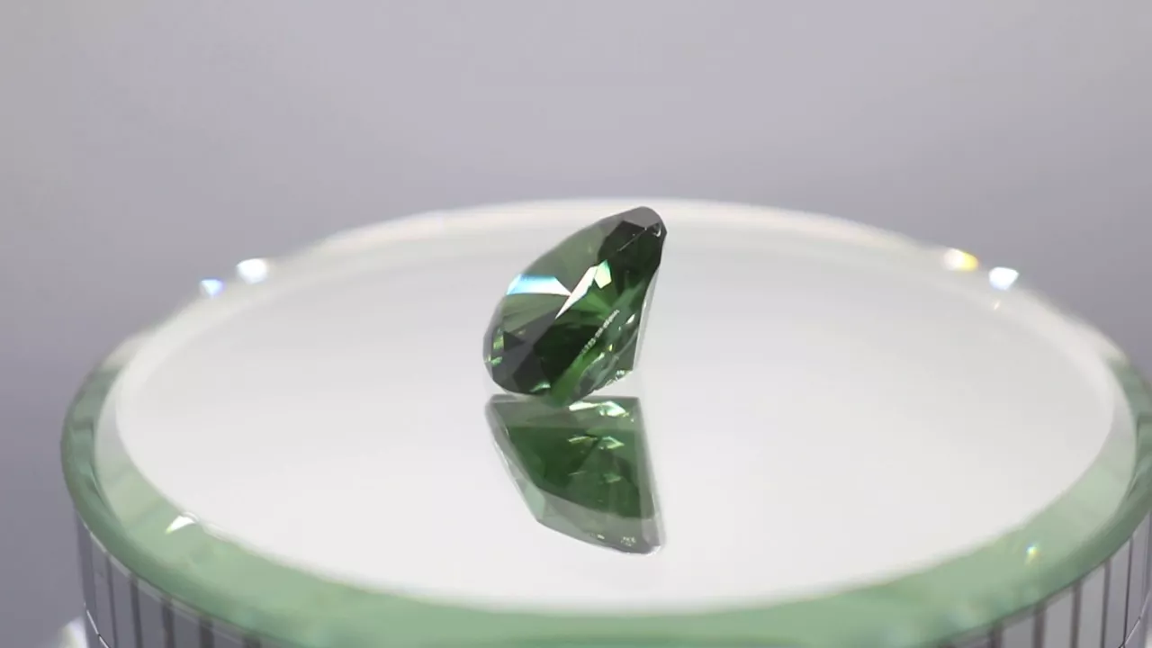 Green Tourmaline 14.50x12.50mm Heart Shape Concave Cut