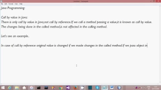 Java Programming Call by value in Java