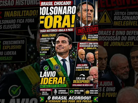 O BRASIL ACORDOU E BOLSONARO E FILHO CONCORRE A PRESIDÊNCIA CONTRA LULA E FLAVIO LIDERA NOVAMENTE