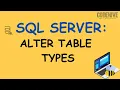SQL Tutorial How to use the ALTER TABLE statement