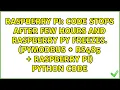 code stops after few hours and raspberry py freezes pymodbus rs485 raspberry pi python code