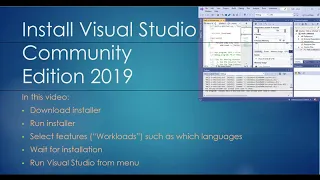 Visual Studio Community 2019 Install with C Visual Basic