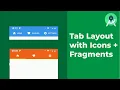 Creating a Tab Layout with Icons Fragments in Android Studio Tutorial Kotlin