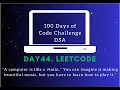 Day 100 Days Of Code Challenge LeetCode
