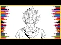 Coloring Goku Dragon Ball Z Anime Superhero Coloring Page