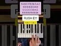 EASIEST RUSH E Piano Tutorial Letters