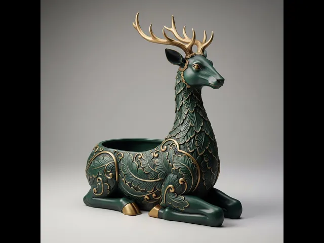 Elegant Deer Planter Sculpture for Home Decor.stl video thumbnail