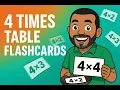 4 s times tables flashcards I Multiplication facts game