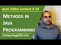 Java Lecture 18 Methods in Java