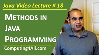 Java Lecture 18 Methods in Java