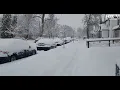 Snow covered streets in Minneapolis Wednesday morning