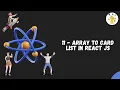 Array To Card List In React Js List Rendering Rendering Arrays ReactJs Tutorial In Hindi