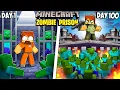 I Survived 100 Days in a ZOMBIE PRISON in Minecraft