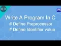 Write A Program In C Define Preprocessor value