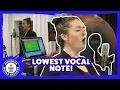 Lowest vocal note sung female - Guinness World Records