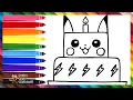 Draw and Color a Pikachu Cake Drawings for Kids