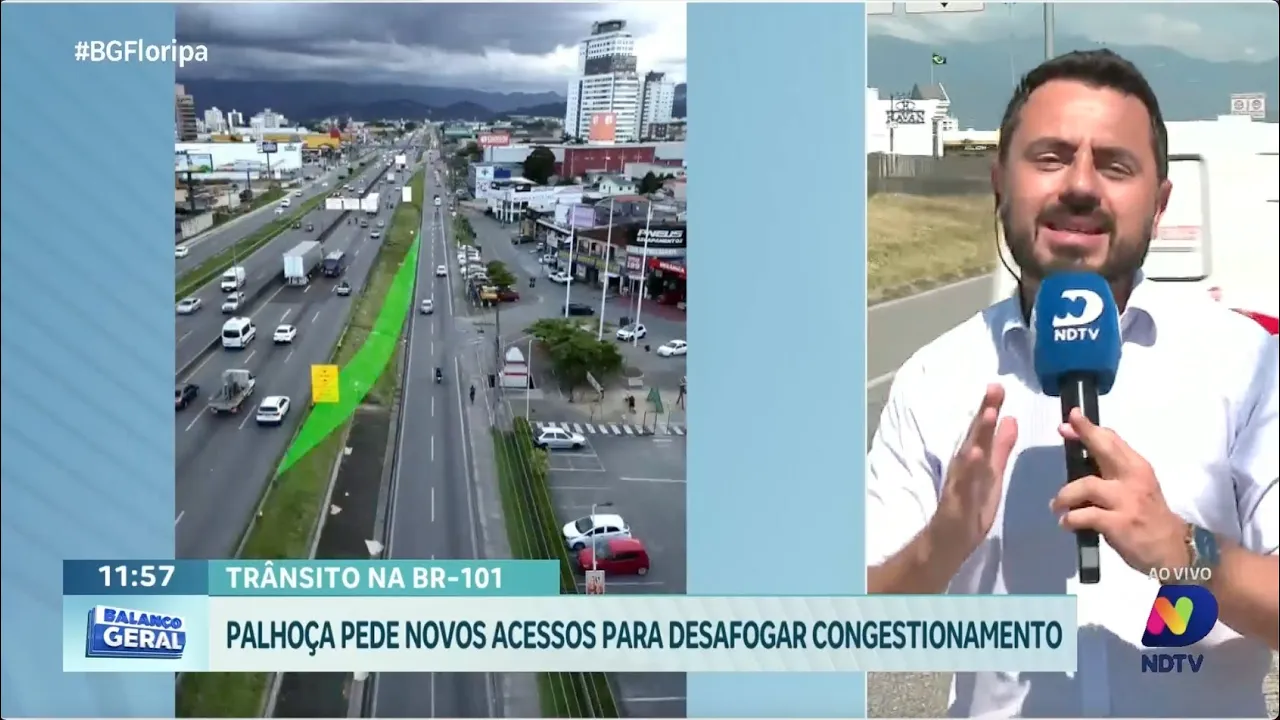 Palhoça busca soluções para congestionamentos: Comunidade clama por novos acessos à BR-101