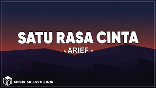 satu rasa cinta arief lirik lagu 