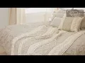 Crochet Neutral Cable Heirloom Afghan