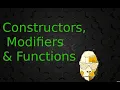 Constructors Functions Modifiers in Solidity