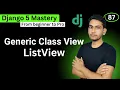 Generic Class based view ListView in Django 5