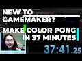 New to GameMaker Make Color Pong in 37 Minutes GameMaker Studio 2 Tutorial