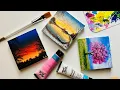 3 Acrylic Paintings for Beginners 3 Mini canvas Paintings